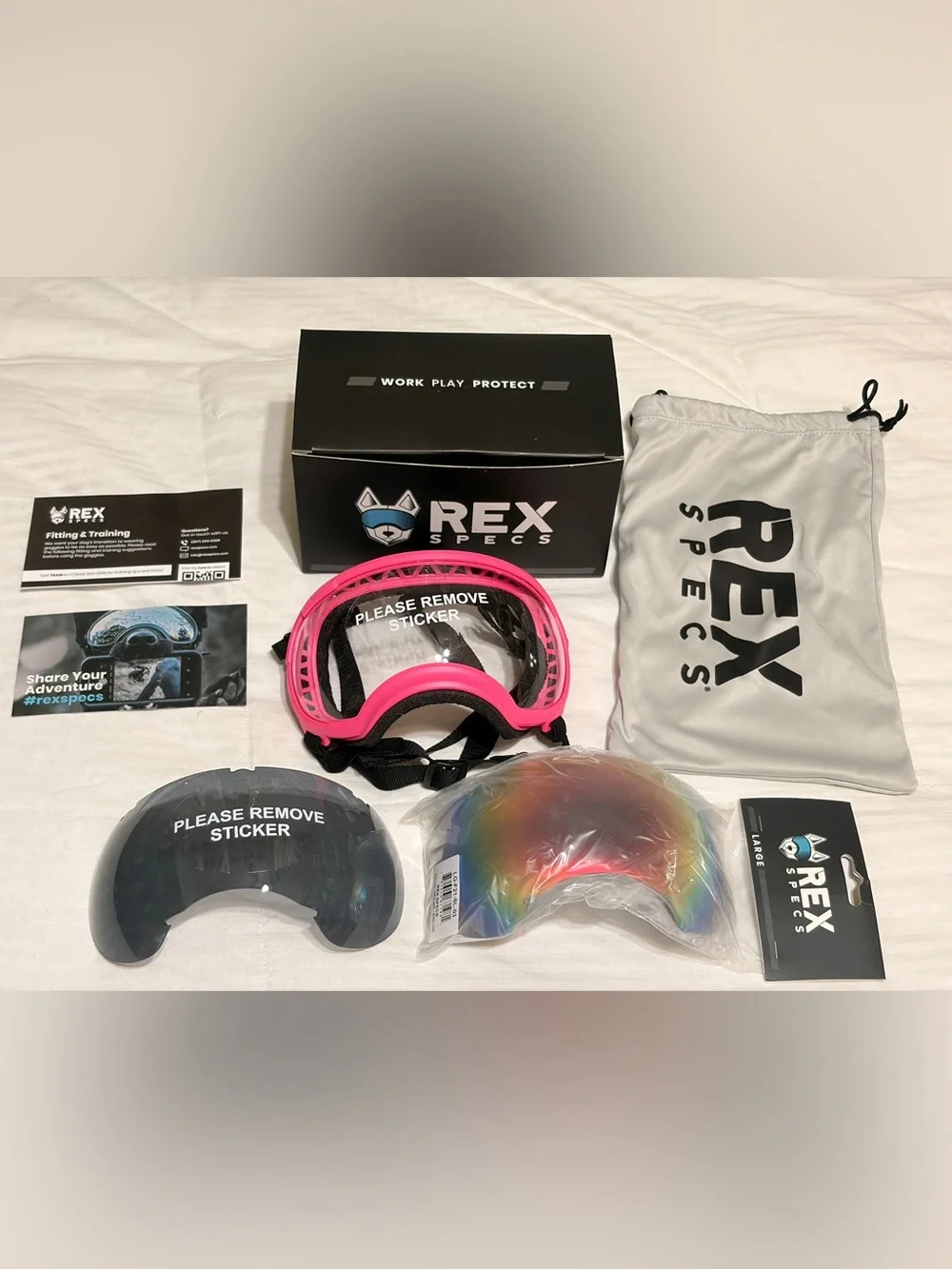 NIB REX SPECS NEON PINK V2 DOG GOGGLES